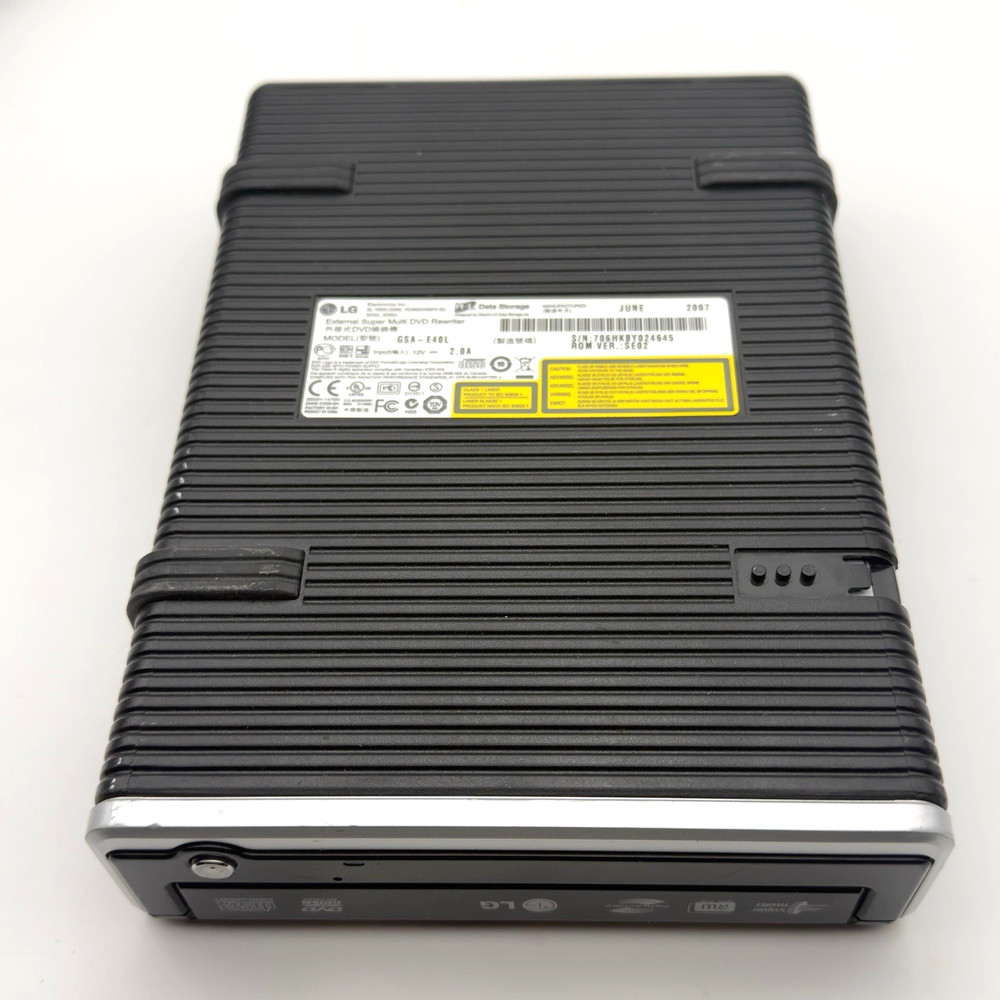 LG GSA E40L EXTERNAL DVD RW DRIVE USB 2.0 TESTED WORKING