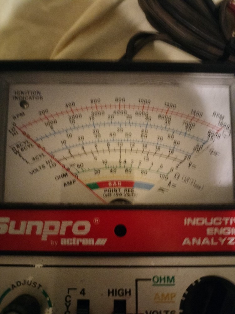 Sunpro By Actron Inductive Engine Analyzer CP7673 Untested As Pictured