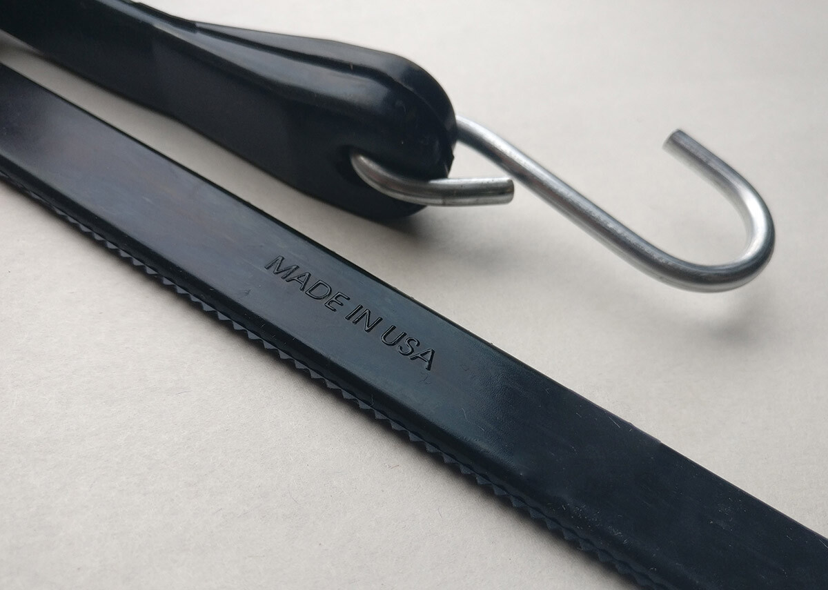 Rubber Tarp Straps - US Made EPDM Rubber Bungee Cord, Tie Downs, Box of 50