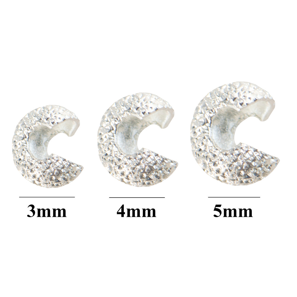 Star Dust Silver Plated Crimp Bead Covers (144)