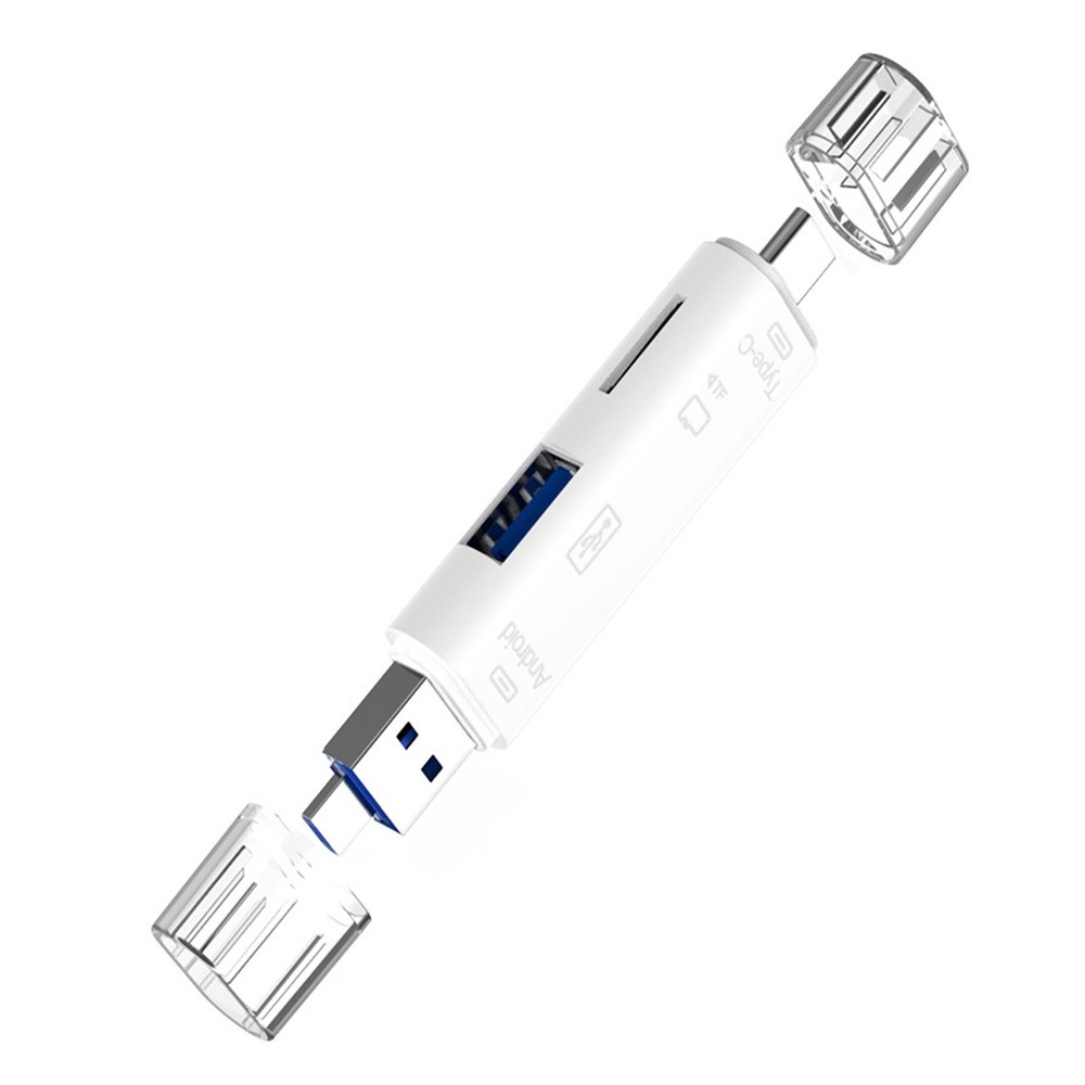 1Pc 5 in 1 USB 3.0 Type C / USB / Micro USB SD TF Memory Card Reader OTG Adapter