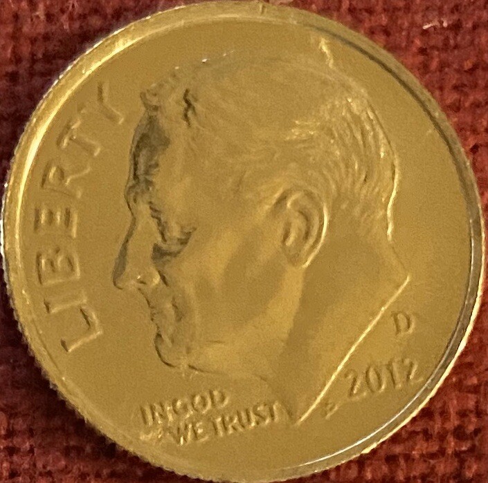 2012-D BU Roosevelt Dime From OBW