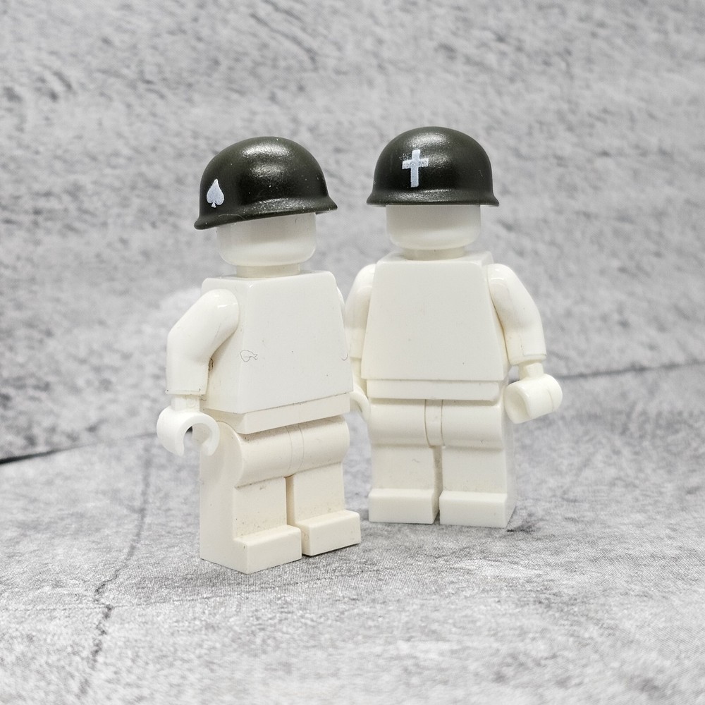 Multipack WW2 Platoon Helmets Blocks Accessory for Minifigures Gt4e501