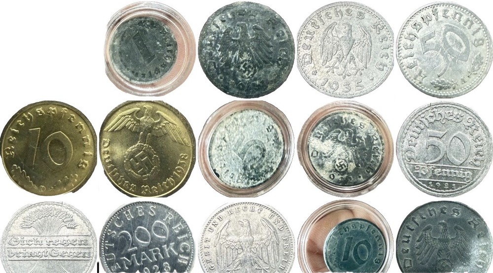 7 Coins Weimar & 3rd Reich Germany