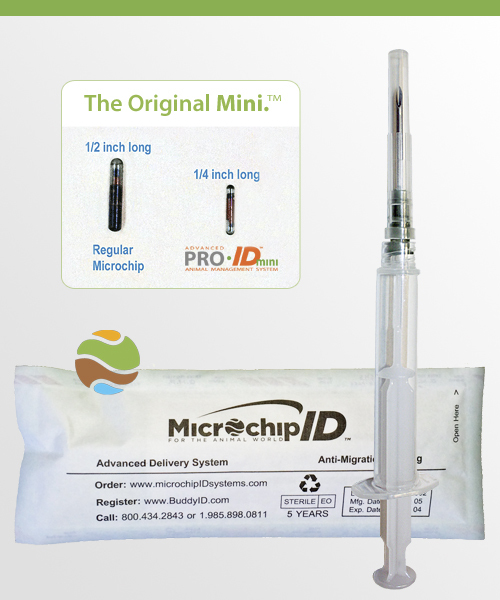 Pro-ID Microchip Pet Microchip MINI CHIP 134KHZ, ISO 5 Pack