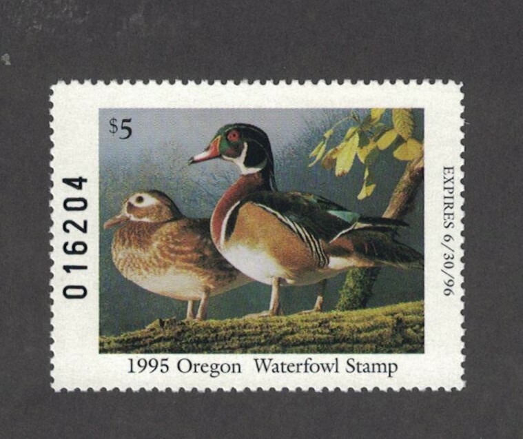 OR12 - Oregon State Duck Stamp. Single.    MNH. OG.