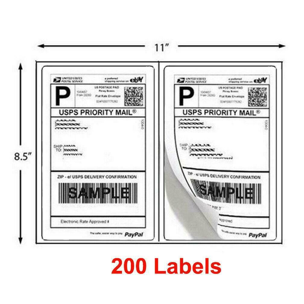 200-10000 Premium 8.5x5.5 Round Corner Shipping Labels Half Sheet Self Adhesive