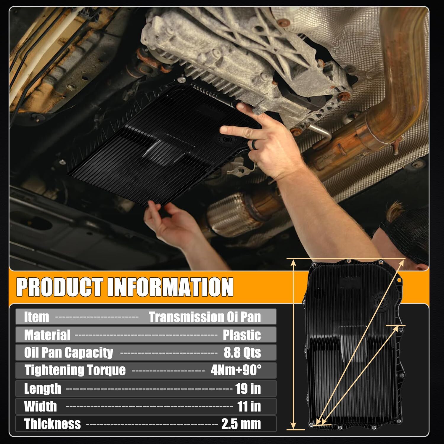 New Auto Transmission Oil Pan w/Gasket For Jeep Grand Cherokee 2014-2021 8 Speed