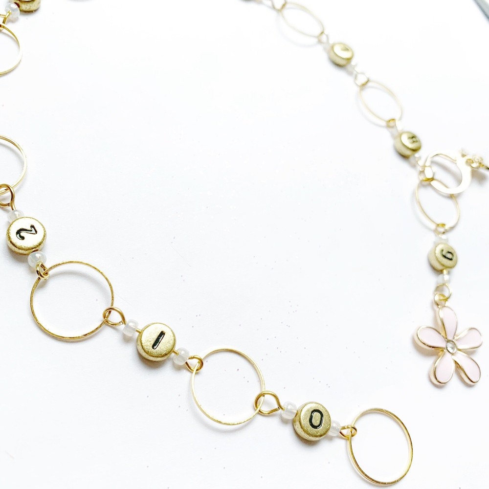 Flower chain row counter for knitting