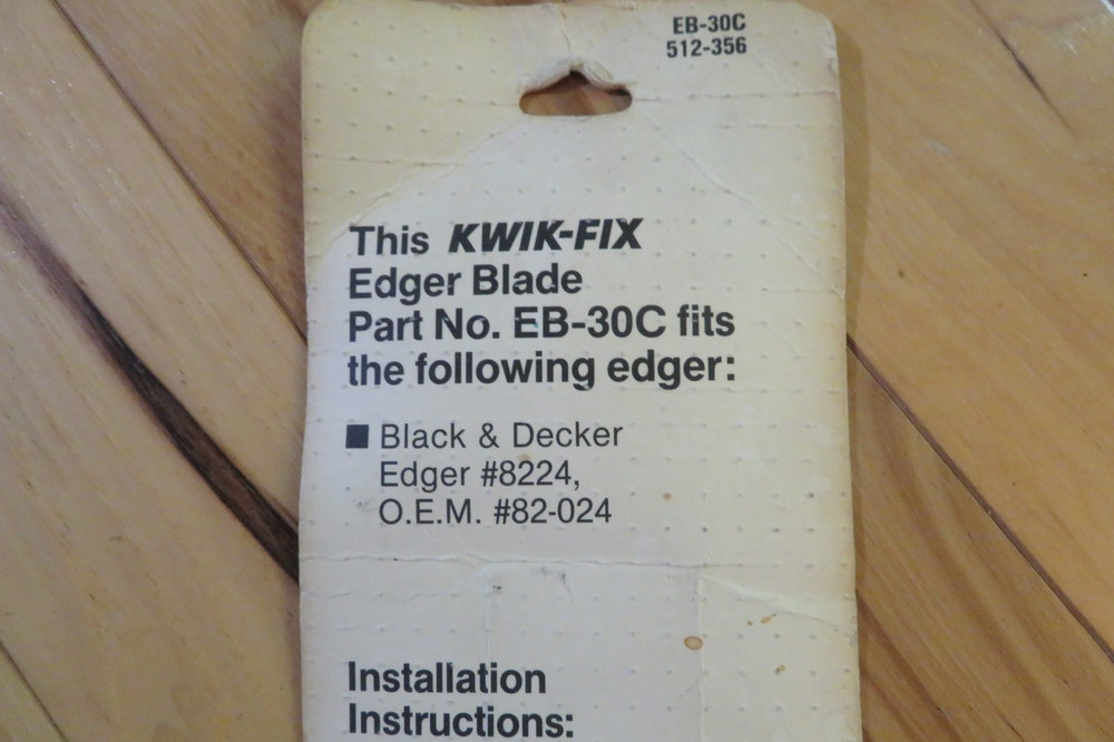 KWIK-FIX Edger Blade for Black & Decker, EB-30C