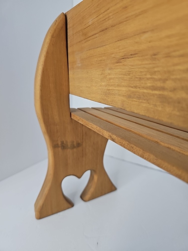 Handcrafted "I HEART DOLLS" Decorative Bench