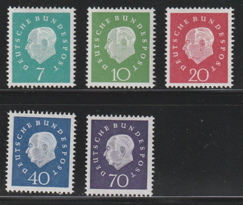 Germany   1959   #793-97   Complete set   MNH   OG