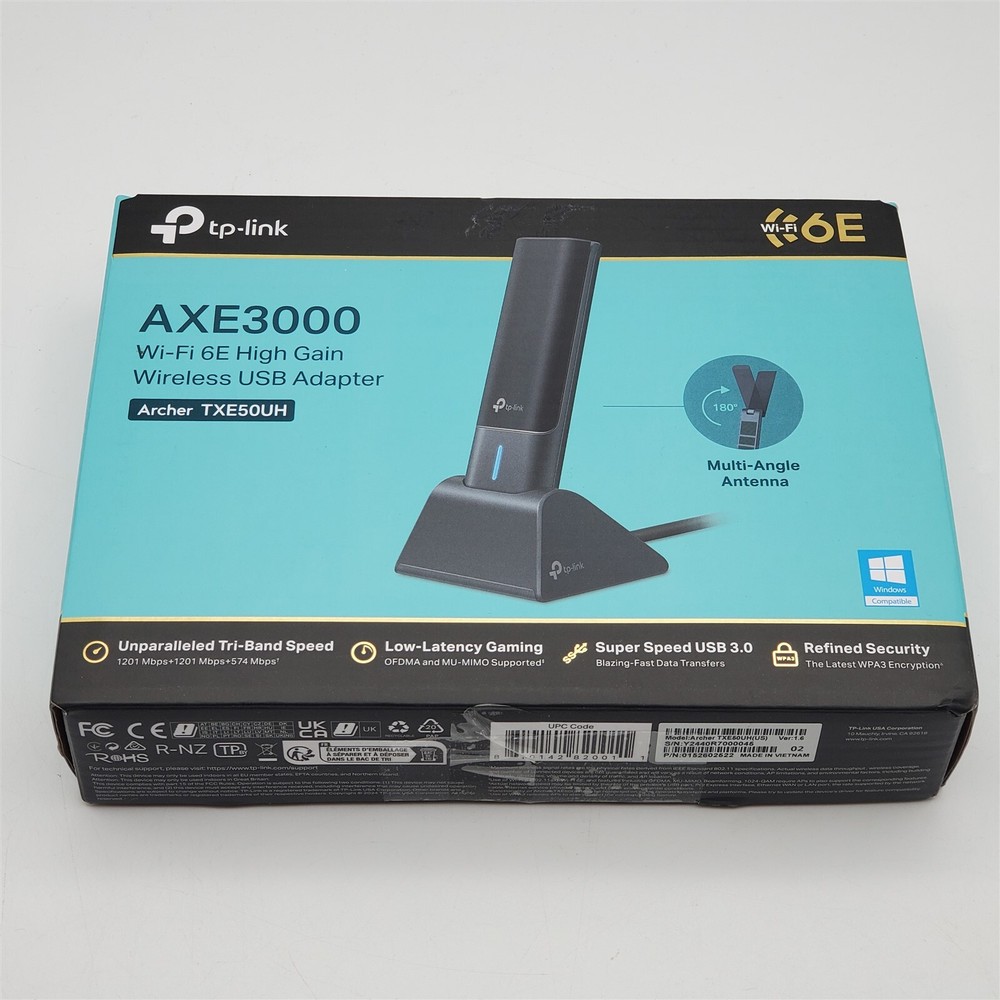 TP-Link WiFi 6E USB Adapter for PC AXE3000 Tri-Band Wireless Network Adapter