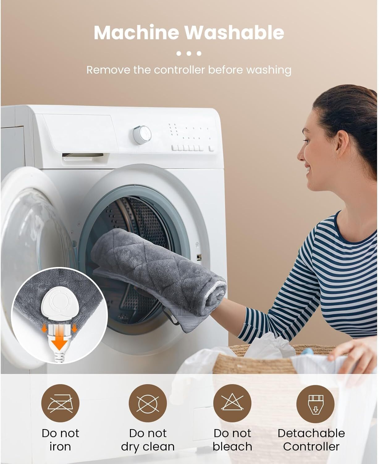 BOB AND BRAD Heating Pad with Heat Far Infrared Therapy Back Pain Relief FSA HSA