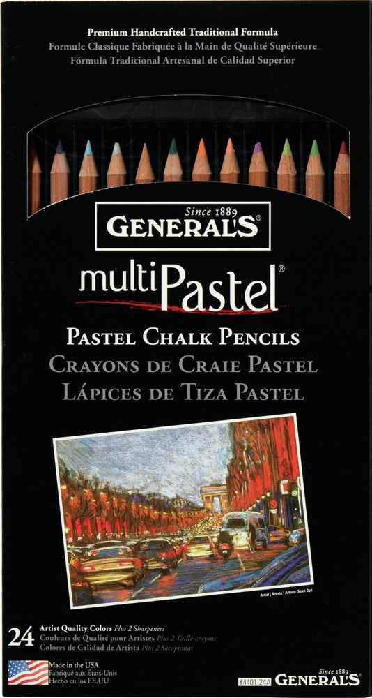 General Pencil 4401-24A MultiPastel Pencils 24/Pkg-Assorted Colors