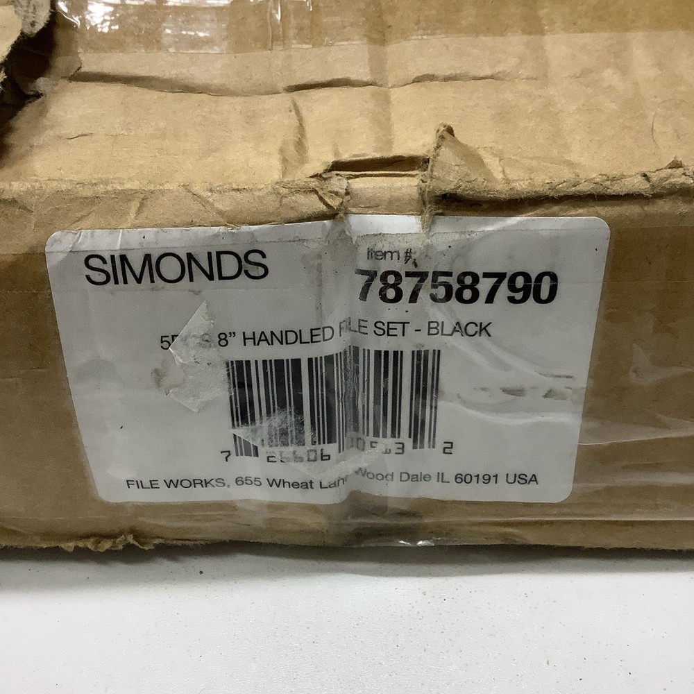 Simonds File 5 Piece American Pattern File Set 8" Long, Bastard Coarseness, S...