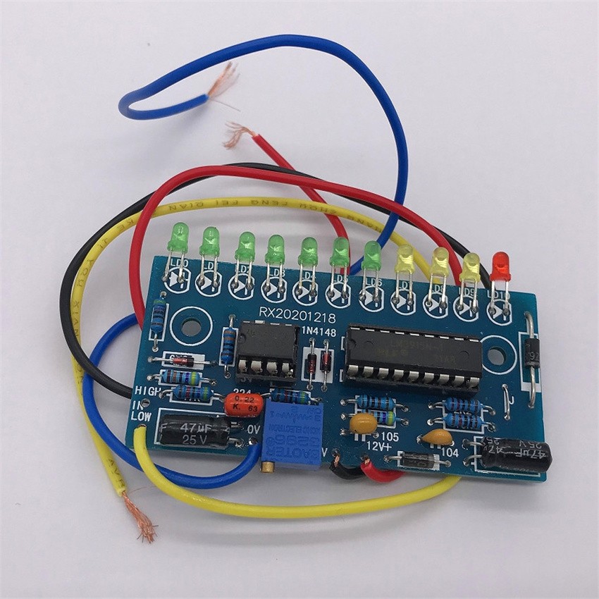 LM3915 10 LED Audio Level Indicator DIY VU Meter Preamp Power Amplifier Indicate