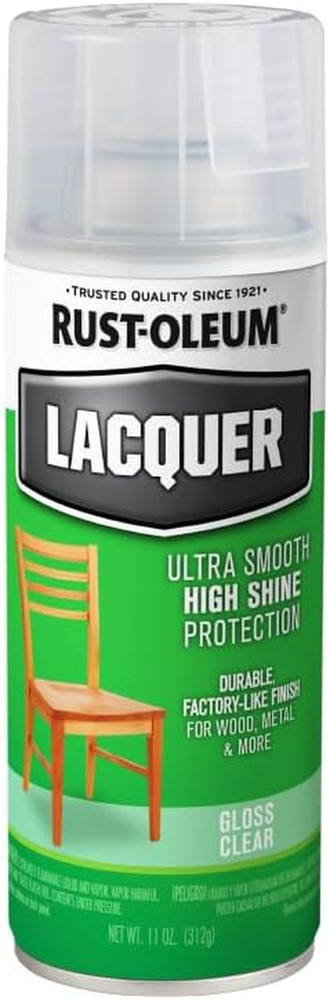 1906830 Lacquer Spray Paint, 11 Oz, Gloss Clear