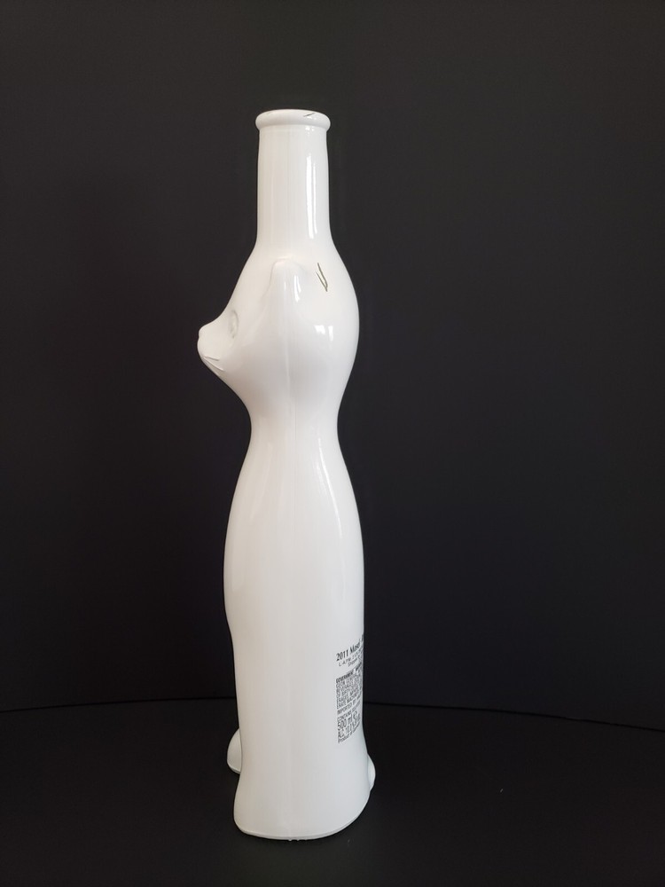 WHITE 2011 Happy Cat Mosel Riesling Germany Empty Wine Bottle