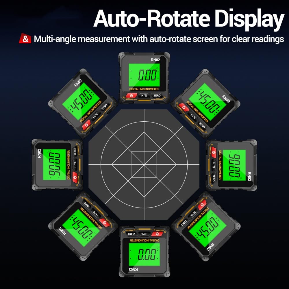 Diymore Magnetic Digital Angle Finder with Electronic Light Point Indicator S...