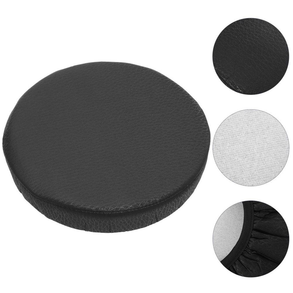 Round Black Stool Cushion Cover Elastic Comfortable Protector