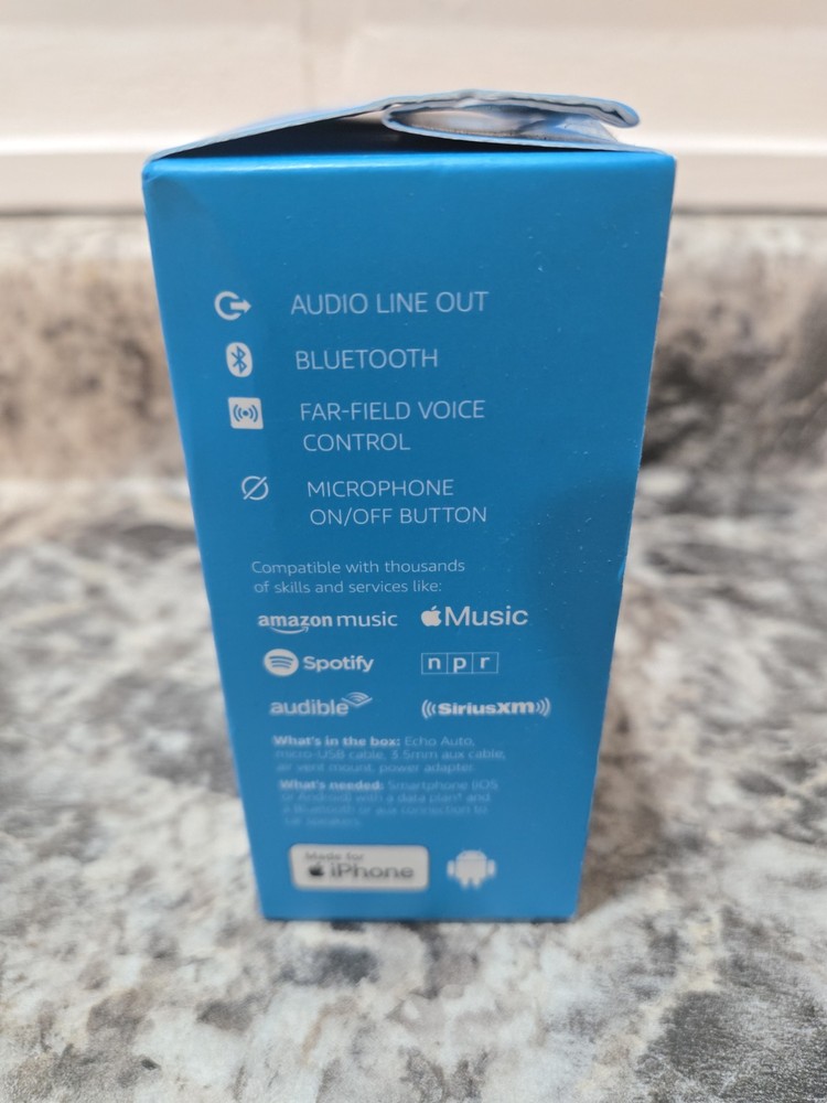 New Sealed Amazon Echo Auto Smart Speaker with Alexa Bluetooth 1st Gen 2019