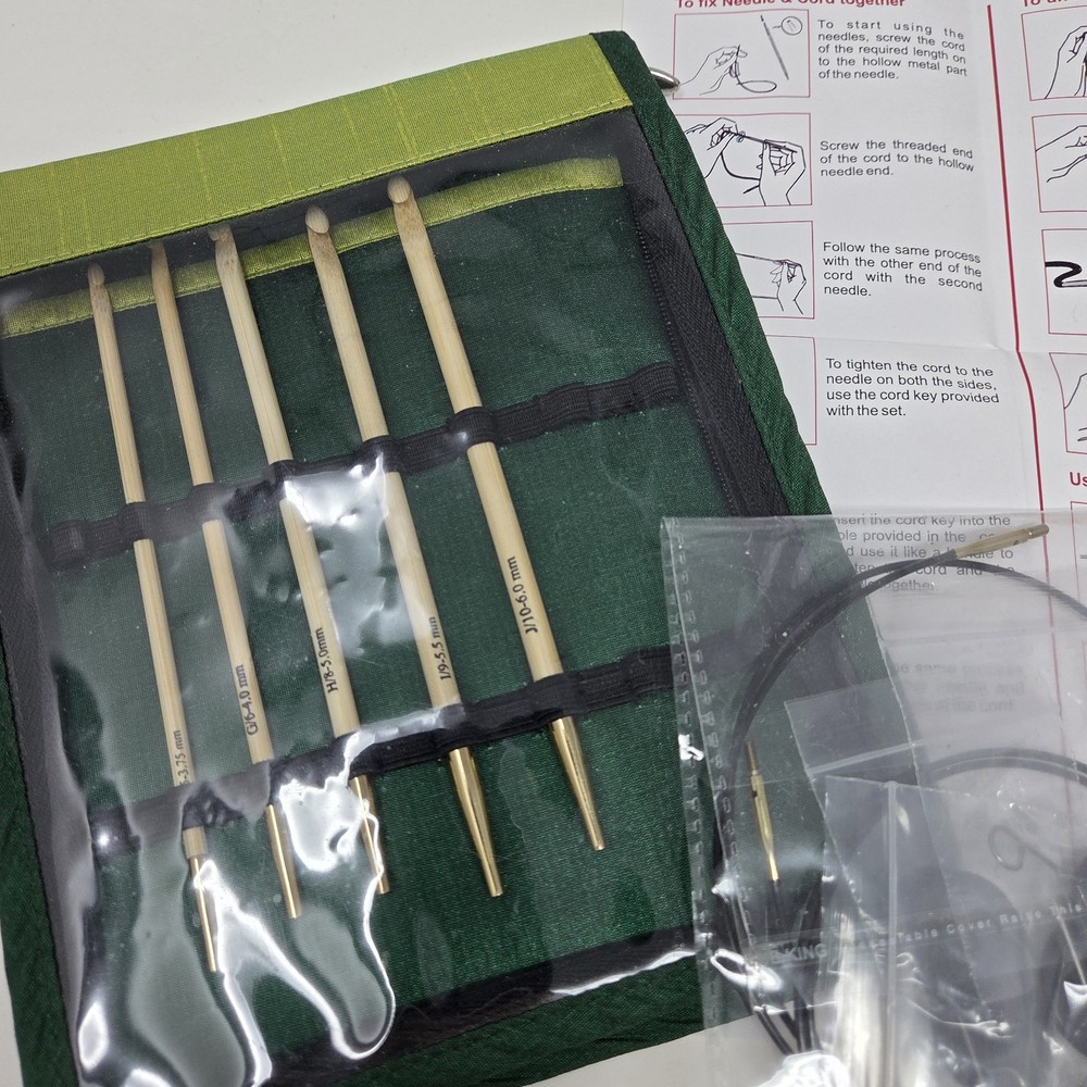 Knitter's Pride Interchangeable Crochet Hooks with Case Missing 3 Hooks READ