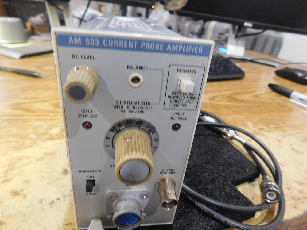 Tektronix Model AM 503 Current Probe Amplifier with PM1024A Cable