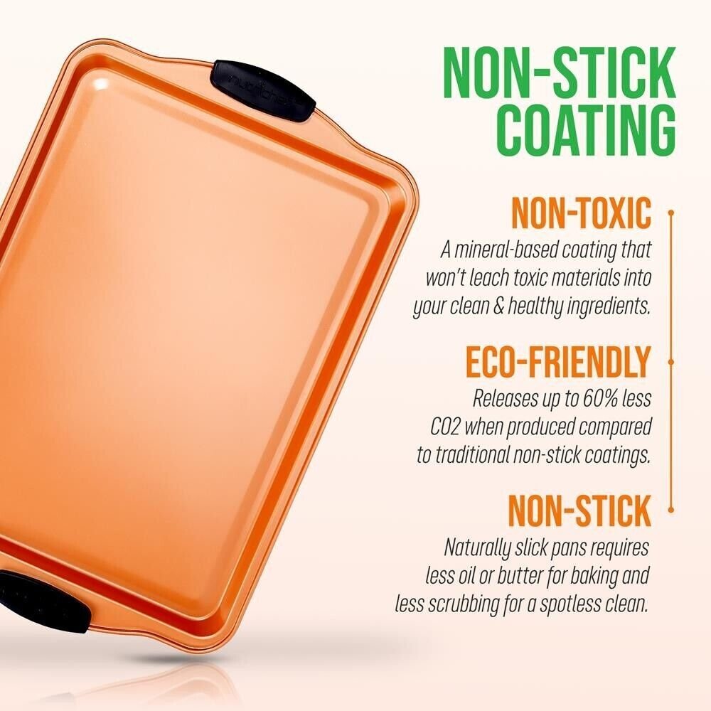 Nutrichef Medium Cookie Sheet -Compatible with NCSBS3S45, NC5PCS (Copper)