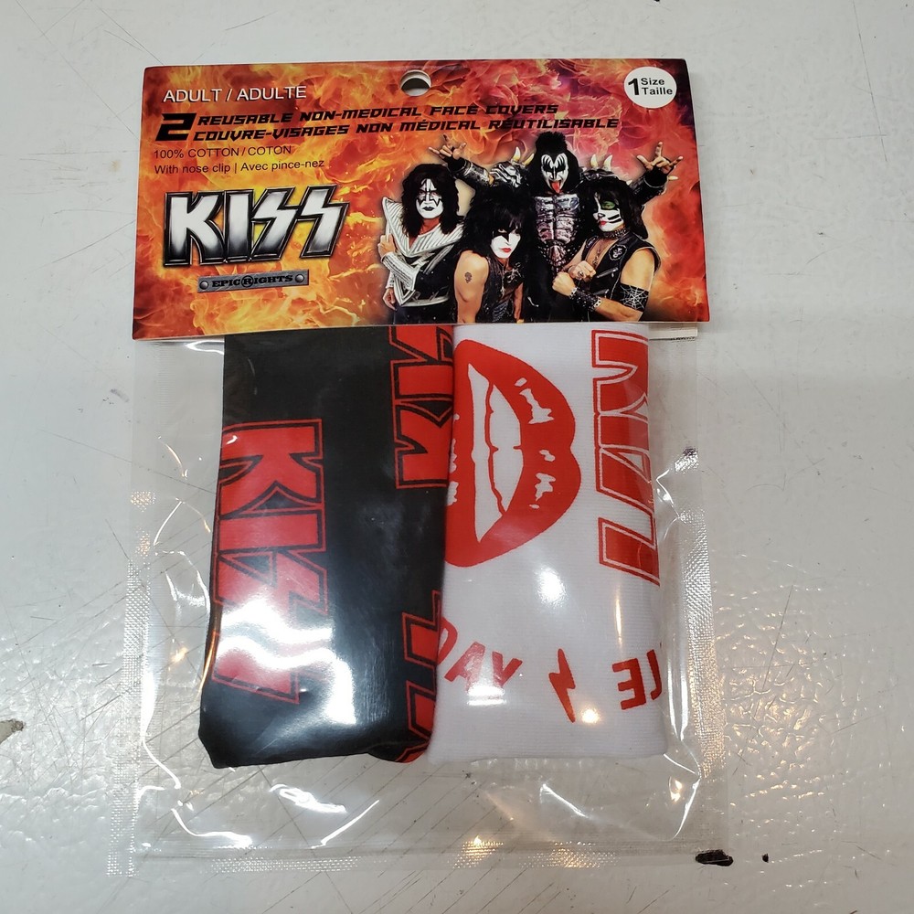 Kiss Fabric Reusable Washable Face Masks  2 Pack Only Sold In Canada