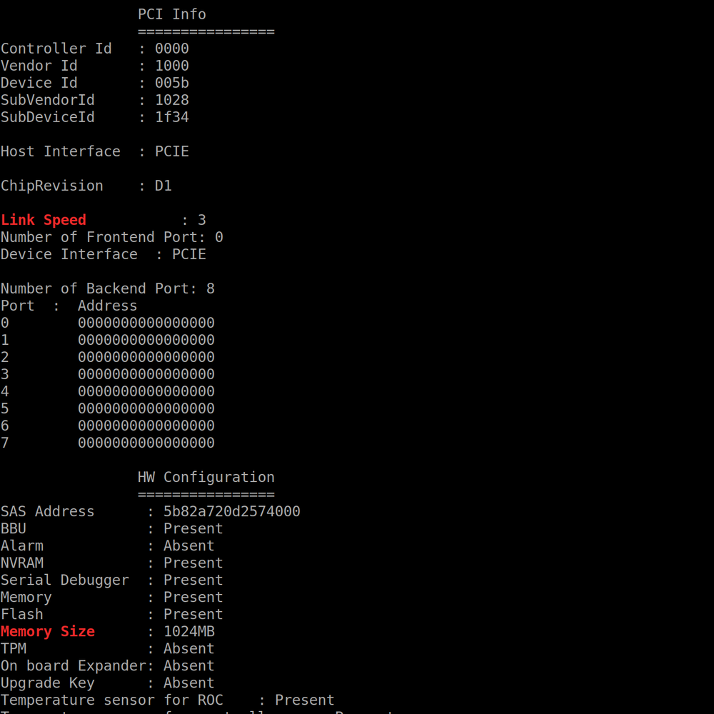 Dell H710P Mini Monolithic TY8F9 1GB cache PCIe 3.0 RAID controller