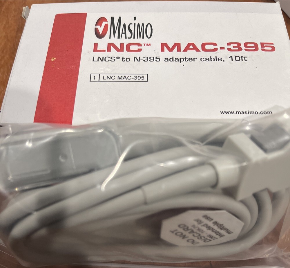 Masimo LNCS to N-395 adapter cable 10ft Ref 2269