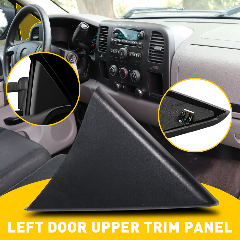 Door Upper Trim Panel Left Driver Inside Triangle Cover For 07-14 Silverado