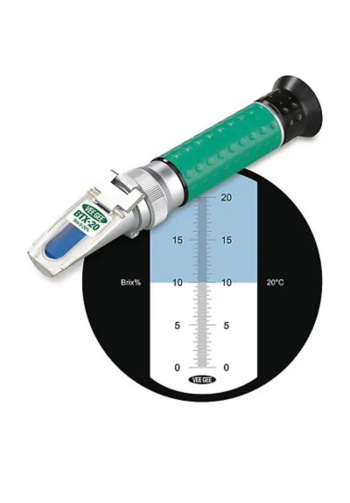 VEE GEE 43012 AUTO TEMP COMPENSATION 0-20 % RANGE BRIX REFRACTOMETER…NEW