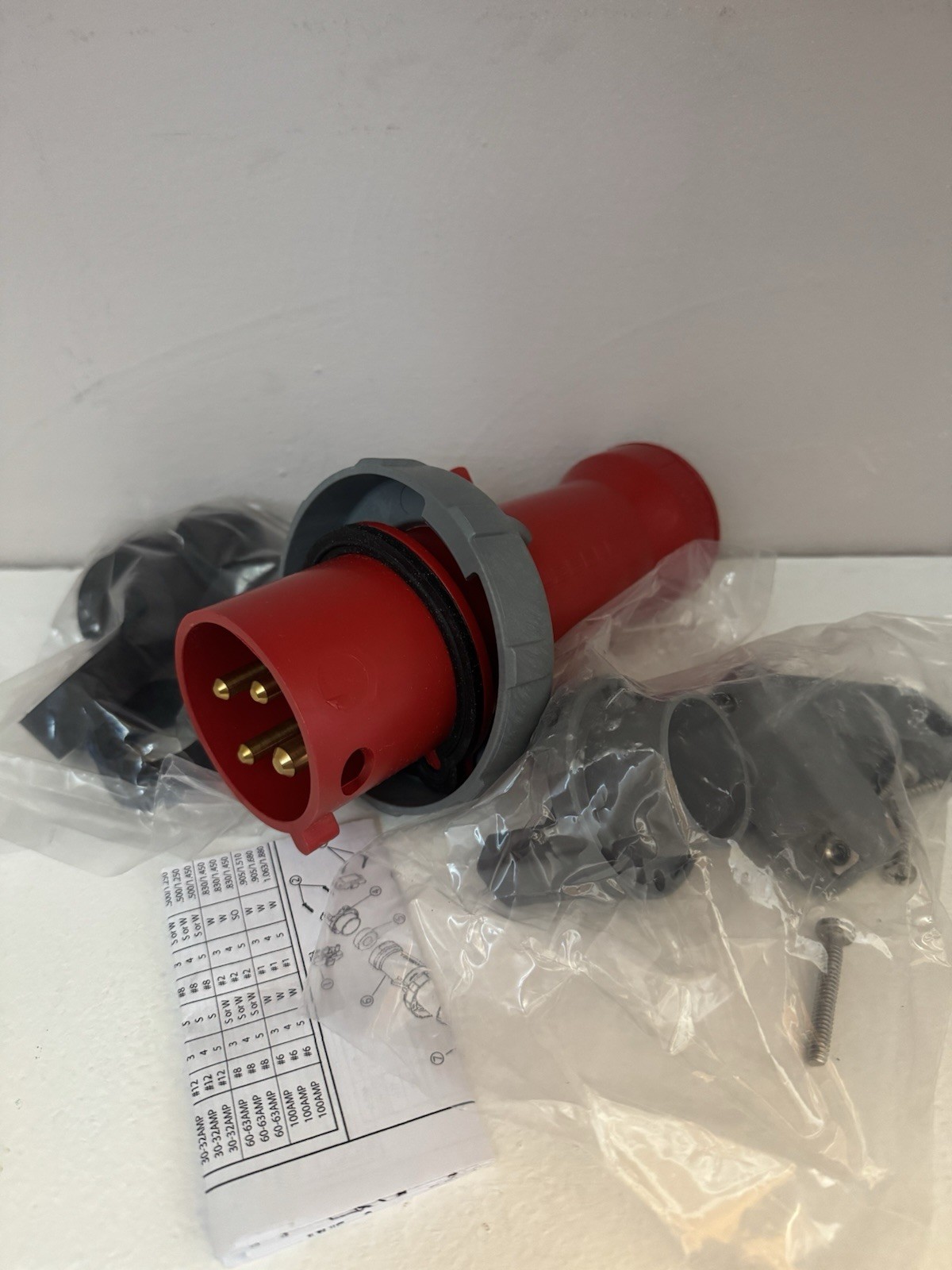 Hubbell HBL430P7W Pin and Sleeve Plug Watertight 30A 480VAC