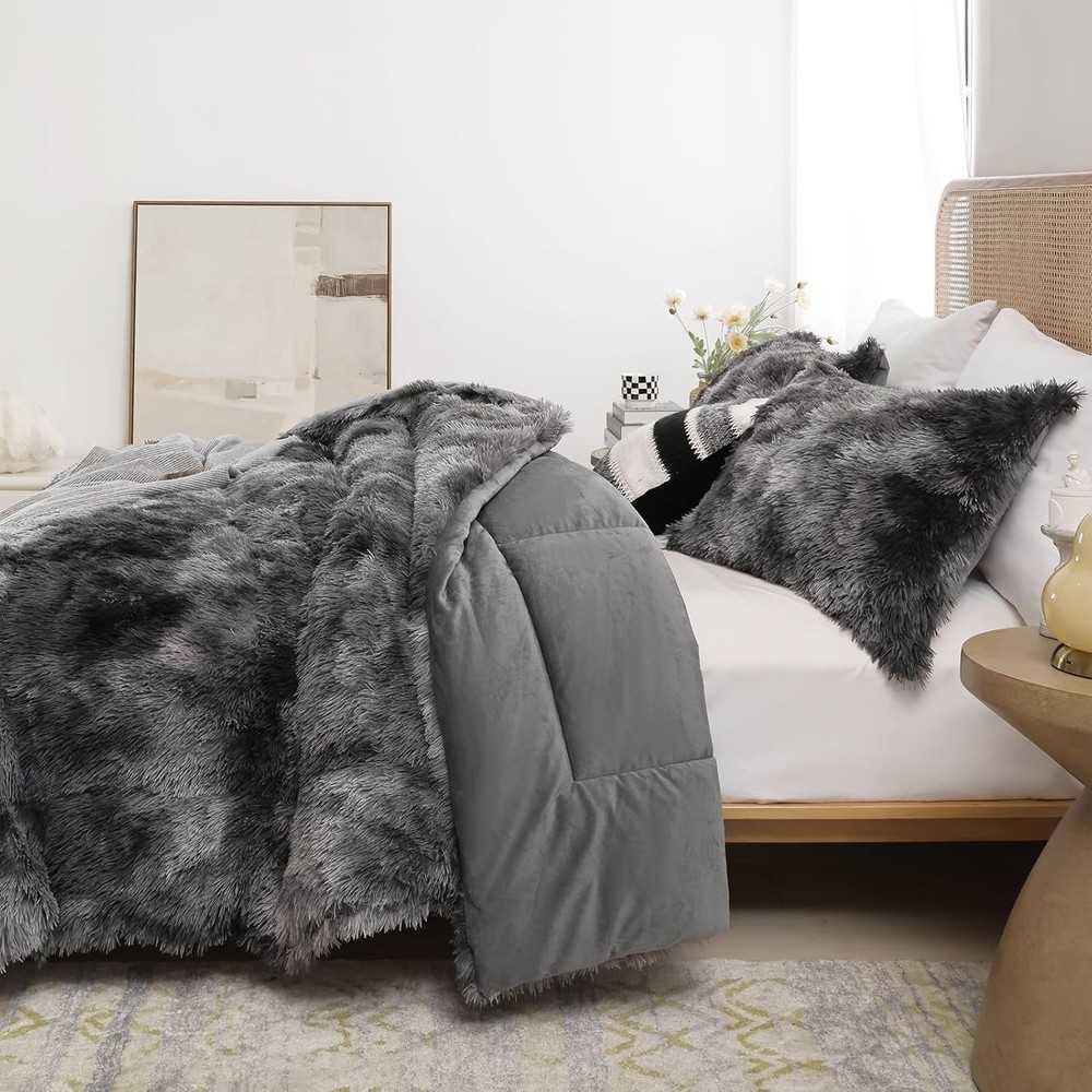 Luxury Fluffy Bedding Set - Soft Shaggy Queen
