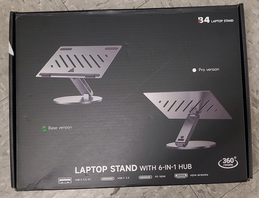 LAPTOP STAND WITH 6-INCH-1 HUB