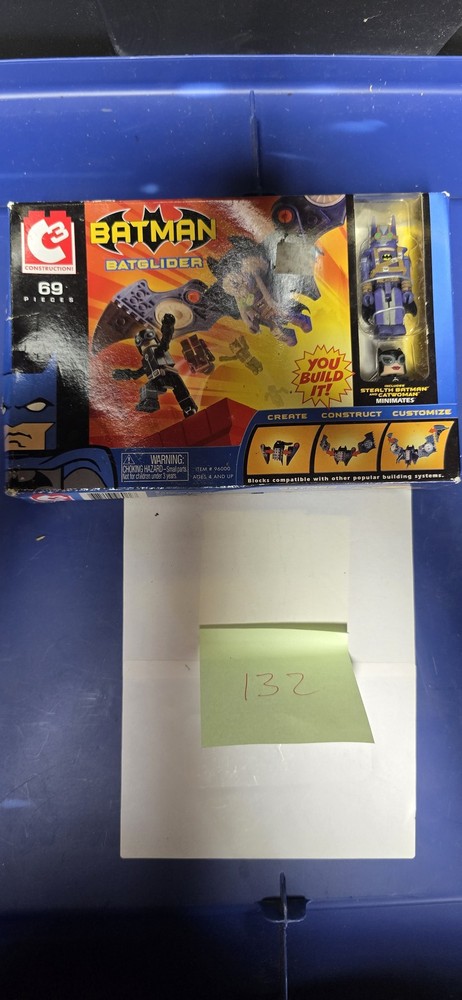 C3 Construction Batglider Multi-color Building Toy Minimates 69 Pieces