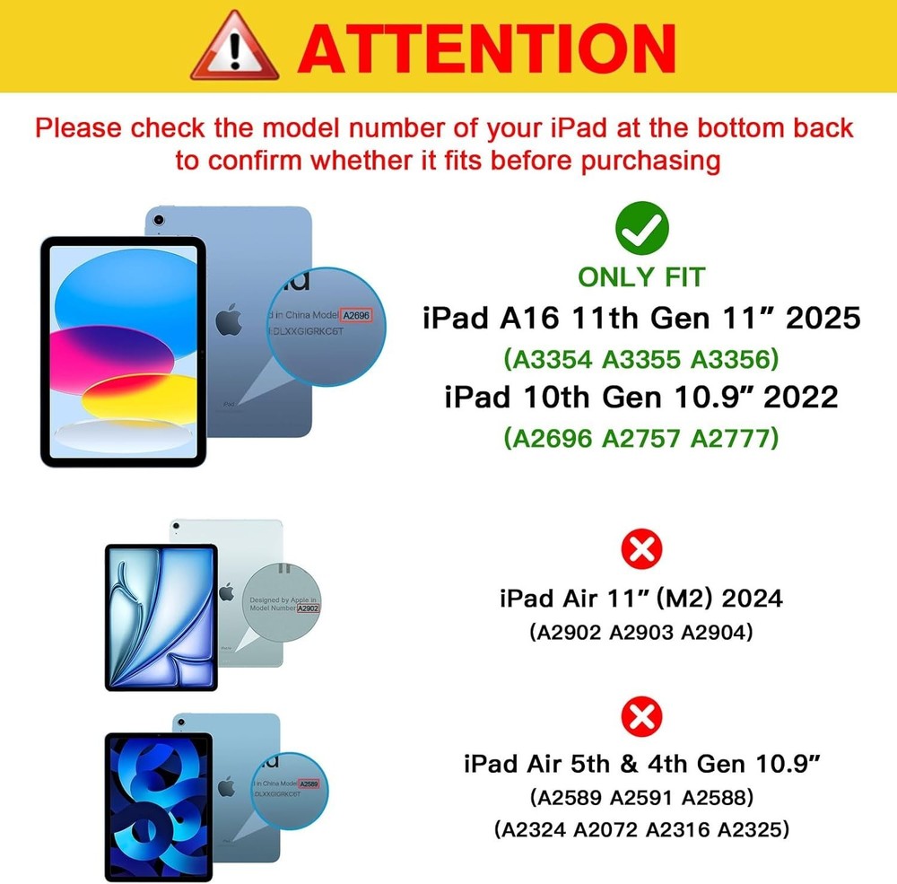 ProCase 2 Pcs Screen Protector for iPad A16 2025 11th Generation 11 Inch/iPad