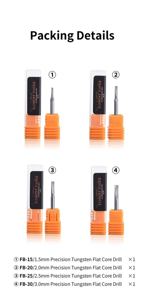 DSPIAE: Flat Core & Drill Bit Set [Option Kit 1] Photo Etch Chip Removal