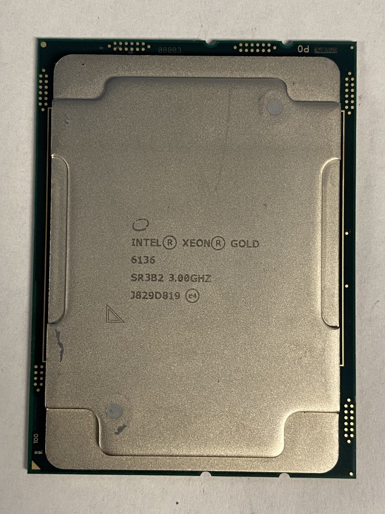 Intel Xeon Gold 6136 SR3B2 3.00GHz 12-Core 24.75 MB CPU Server Processor