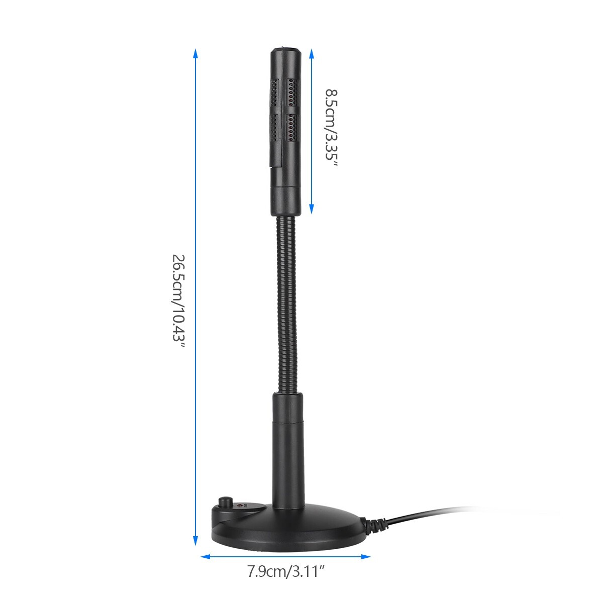USB Computer Mini Microphone Stand Recording Mic For PC Desktop Laptop