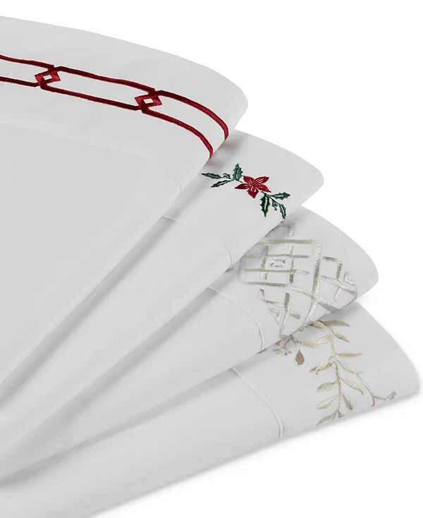 Decor Studio Holiday Embroidered Microfiber 3-Pc. Sheet Set, Twin
