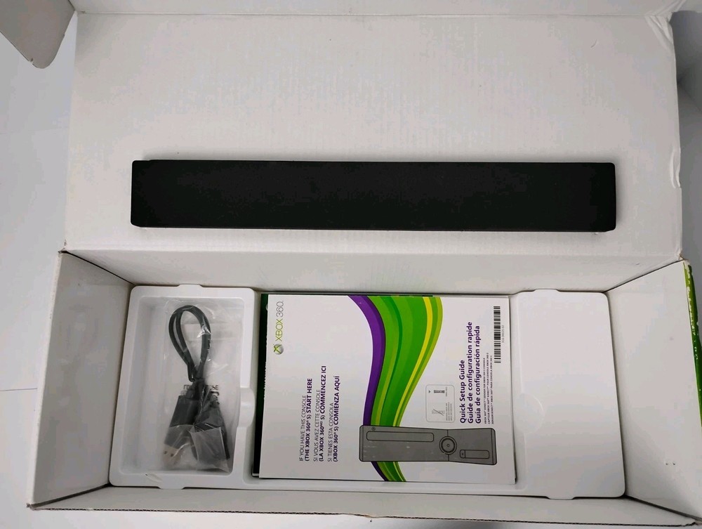 Xbox 360 Kinect Sensor + Cables USB Missing Kinect Adventures Game