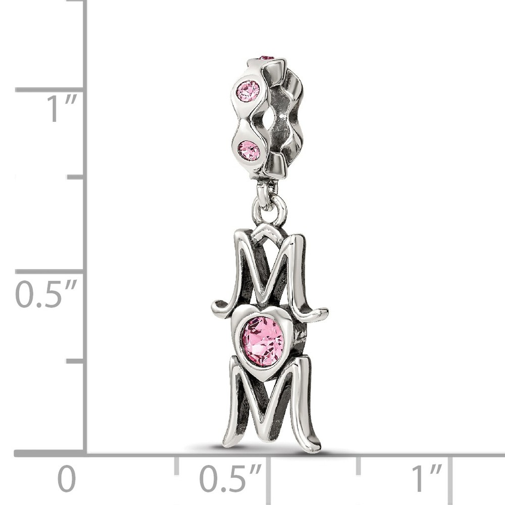 Silver Reflections Crystals MOM Dangle Bead QRS3231