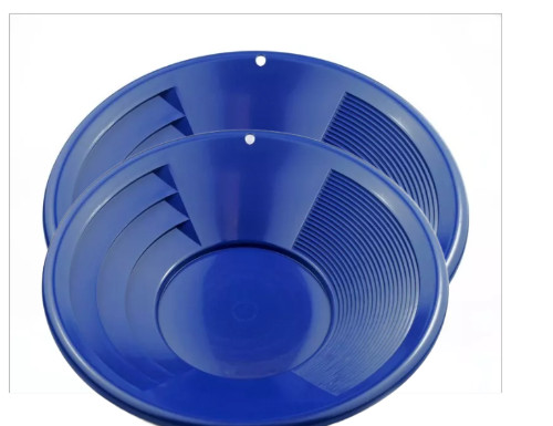 2-PACK 14"  & 10" PANNING GOLD PANS - BLUE