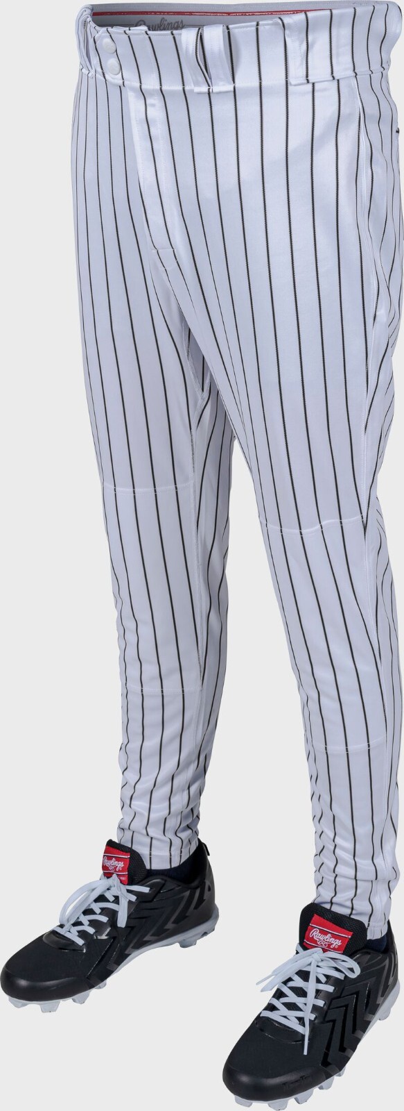 Rawlings 150 Jogger Fit Pinstripe Mens Adult Baseball Pants