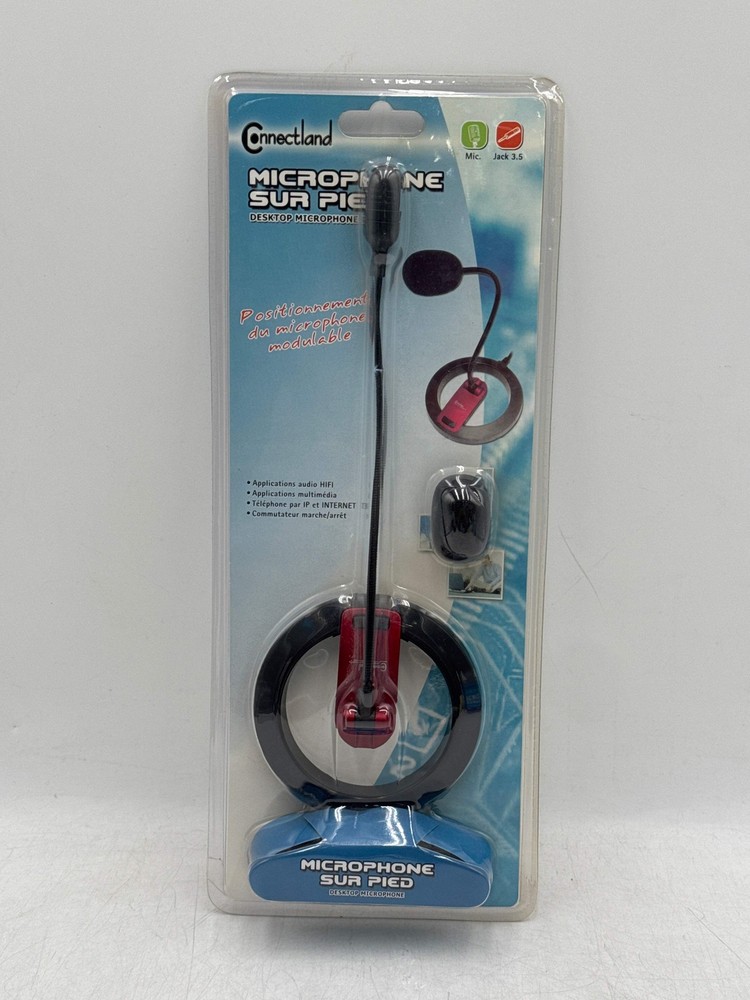 Hi-Fi Desktop Microphone with Base, Adjustable Swan Neck & On/Off Switch