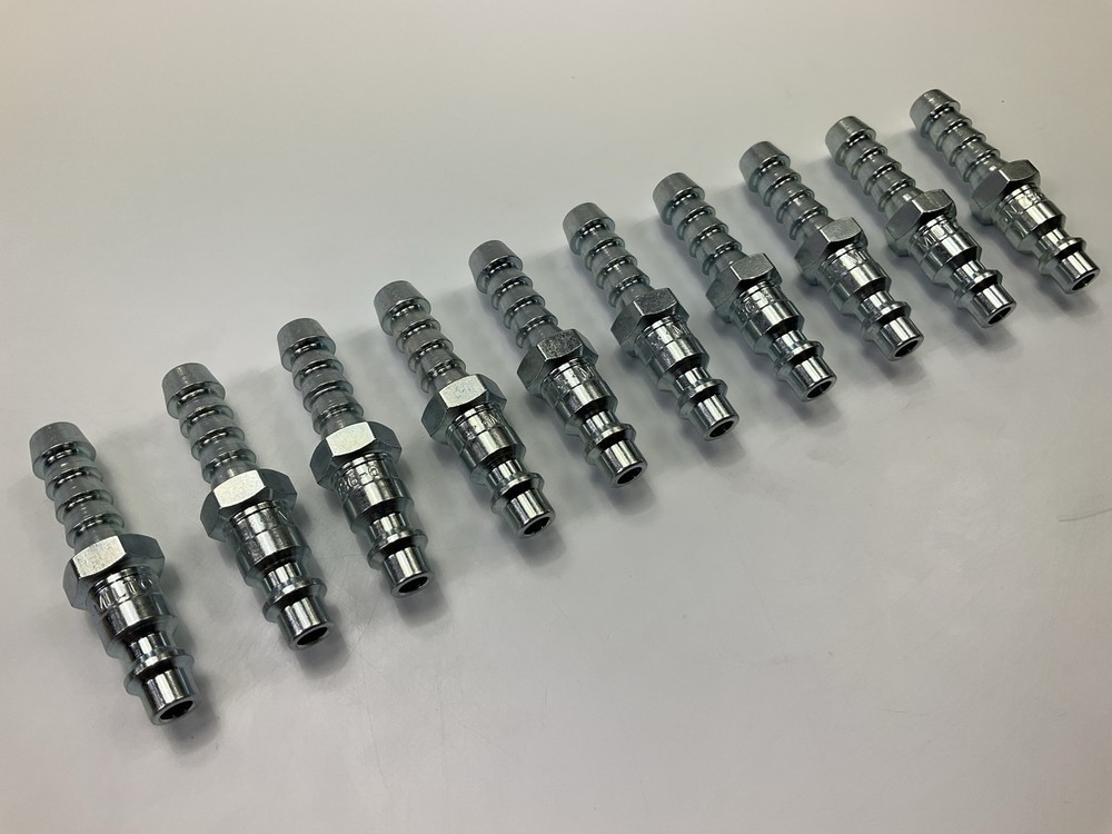 (10) Milton 736-6 "M" Style Plug, 3/8" Hose Barb Coupler