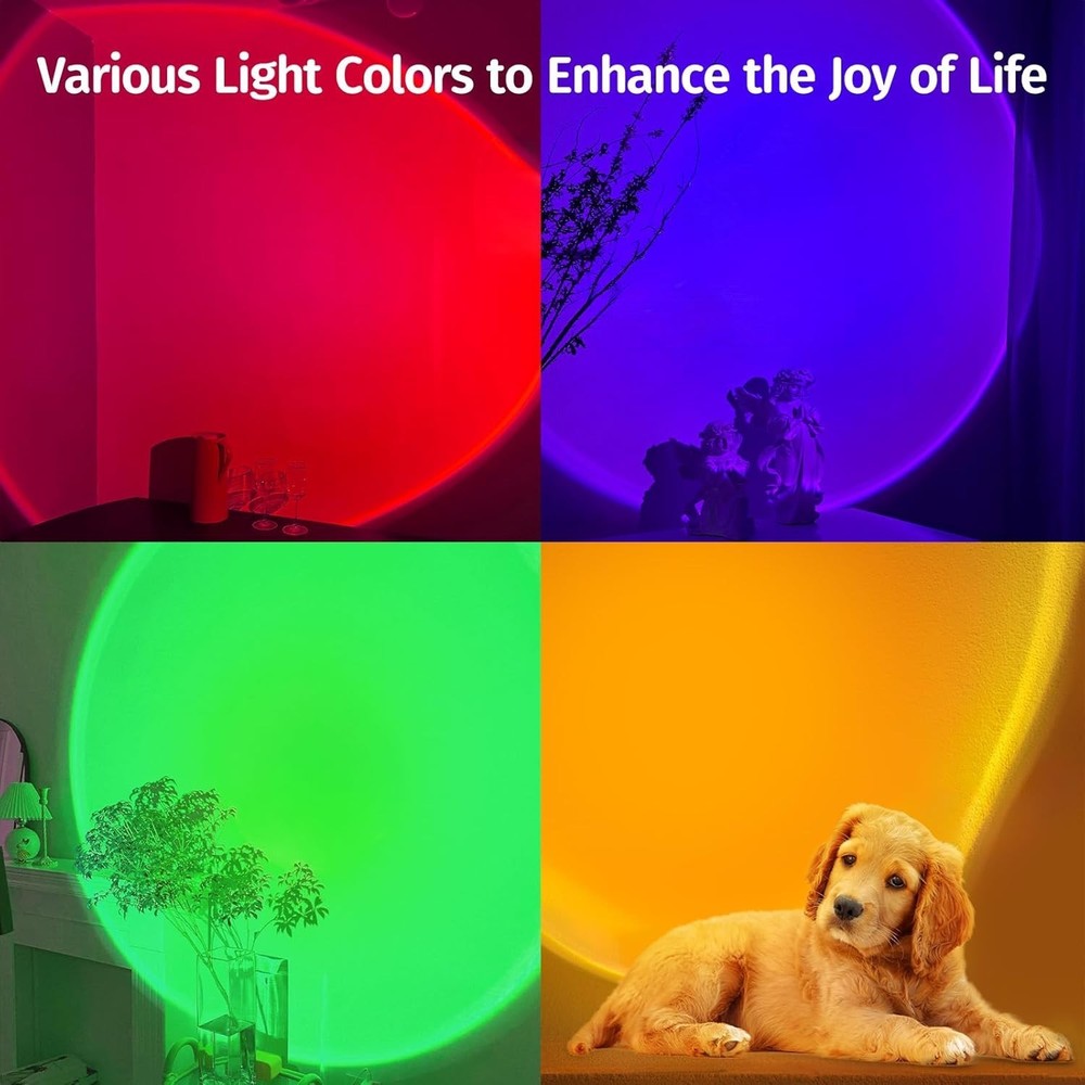 2025 Upgraded Sunset Lamp Projector with App Control - Endless Colors